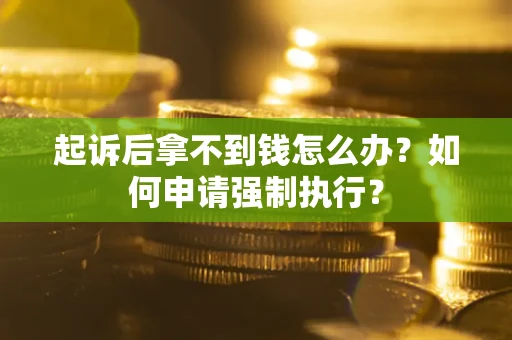 北京起诉后拿不到钱怎么办？如何申请强制执行？